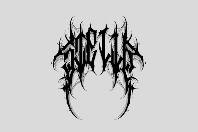 custom draw a goregrind metal logo