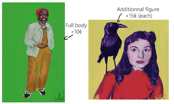 paint a colorful portrait