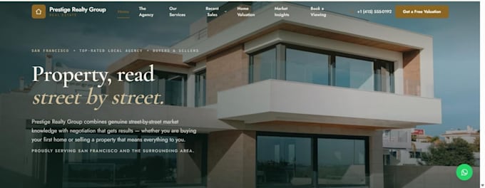 design a modern custom business website with react or next js