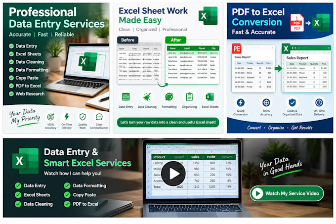 do data entry and smart excel sheet work