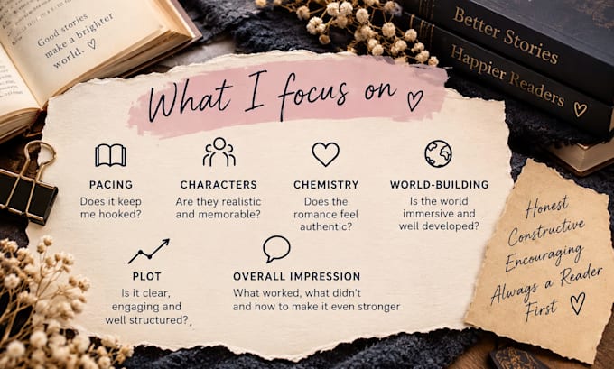 beta read your romance, romantasy or fantasy manuscript