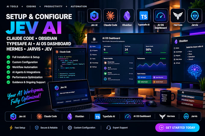 setup jev ai claude code obsidian typesafe ai ai os dahboard hermes jarvis jev