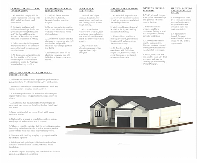 create USA house, adu, garage and patio permit drawings