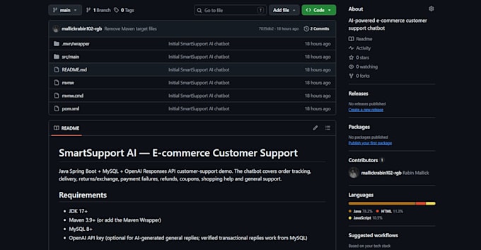 develop a java spring boot backend rest API