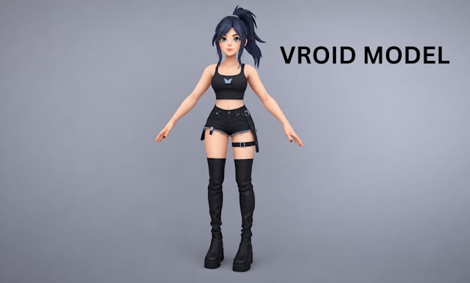 create vroid, vtuber and vrchat avatar with 3d rigging in blender