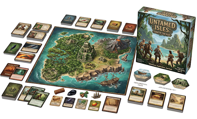 design professional board game, card game, tabletop game, rulebook from concept
