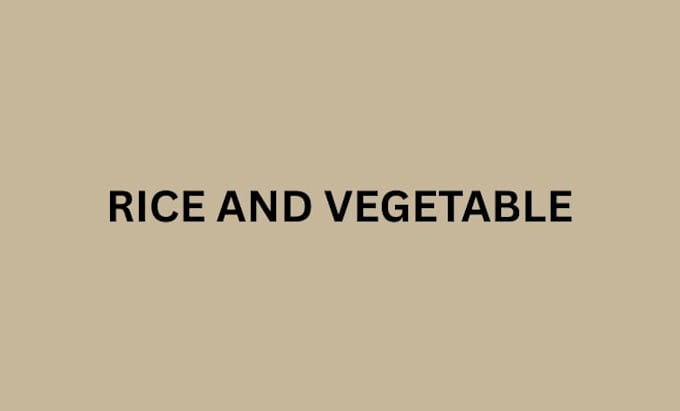 rice and vegetable rice vegetable