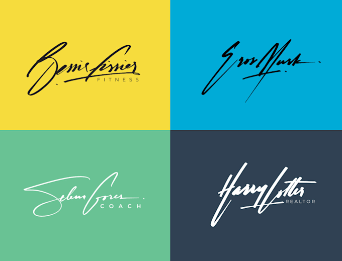 design signature, handwritten, script, cursive, logo design