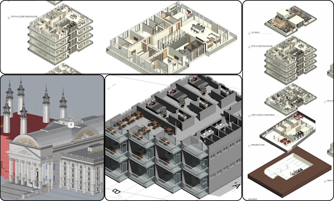 do architectural 2d drawings floor plans elevation, section