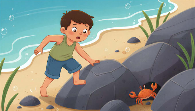 do children book illustration, kids book