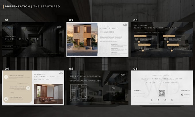 design a clean architecture pitch deck and presentation