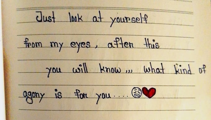 provide you handwriting notes