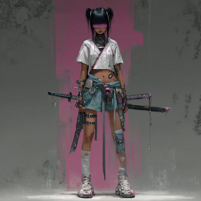 design fantasy and cyberpunk character