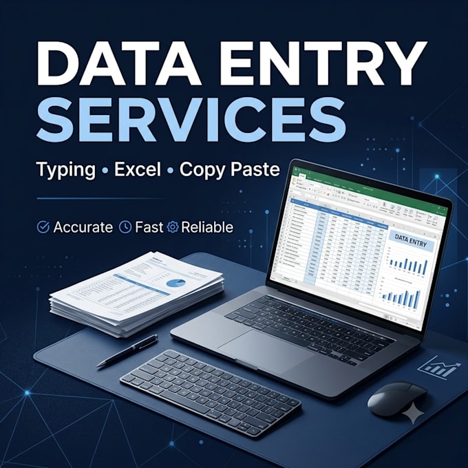 do accurate data entry, typing and microsoft excel work