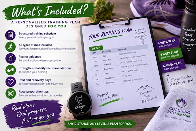 create a personalized running training plan for your race goal