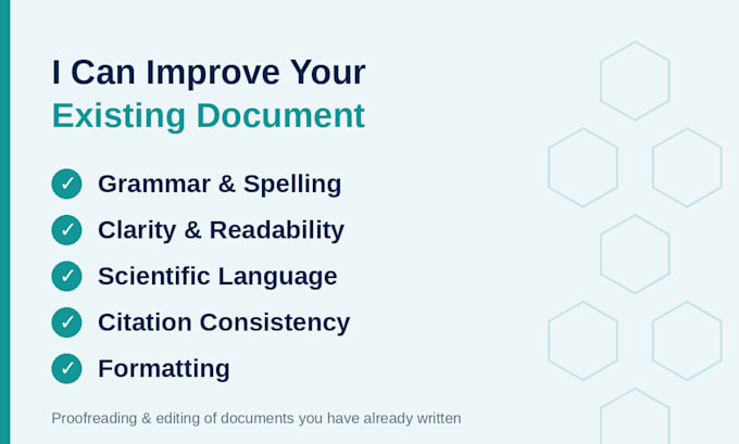 professionally proofread and edit scientific documents