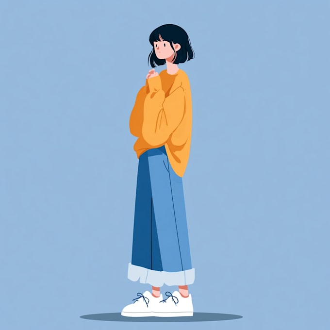 design a professional flat character for your project