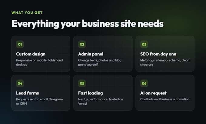 build a fast nextjs business website with cms and SEO