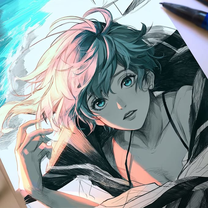 draw anime character an illustration and anime character