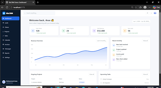 develop ai full stack web application with react js, next js, node js