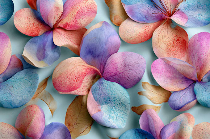 design watercolor floral print seamless pattern