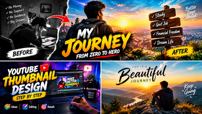 design eye catching youtube gaming thumbnails