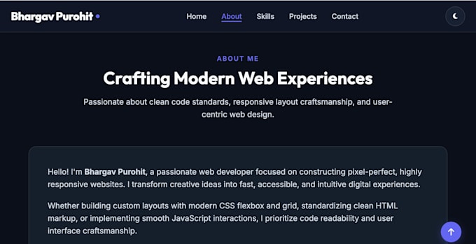 create modern polished websites