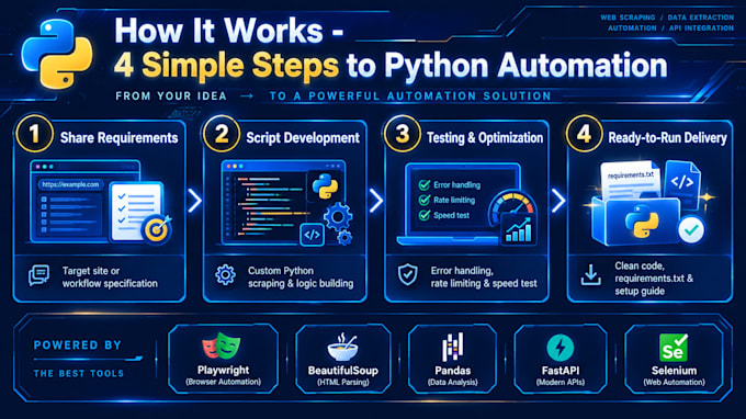 write python scripts for automation, web scraping, and api