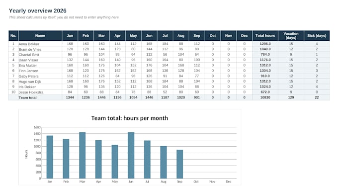 create a simple and clear custom excel spreadsheet or template