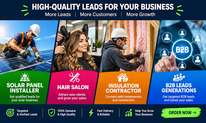 do solar panel installer hair salon insulation contractor b2b leads generations