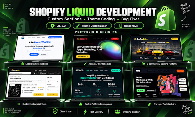 customize shopify themes, build liquid sections and fix bugs