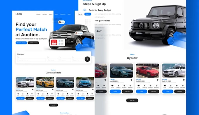 create car auction website, car marketplace website iaai, copart API integration
