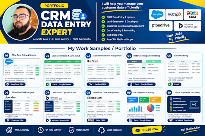 do CRM data entry expert