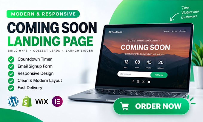 design a high converting coming soon landing page