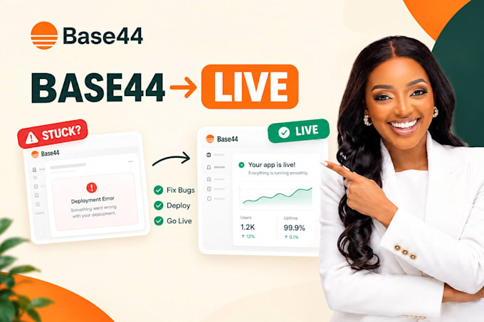 be base44 expert to deploy, fix base44 bugs and launch base44 app to production