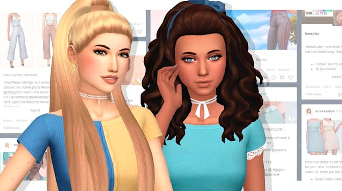 create unique custom sim for sim4 for the sim, cc4 mod, 3d model clothing, cc4
