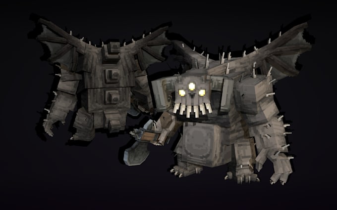 make custom figura model or minecraft 3d model, mobs and bosses in blockbench