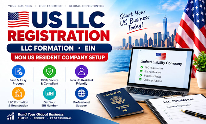 do US llc registration llc formation ein non US resident company setup