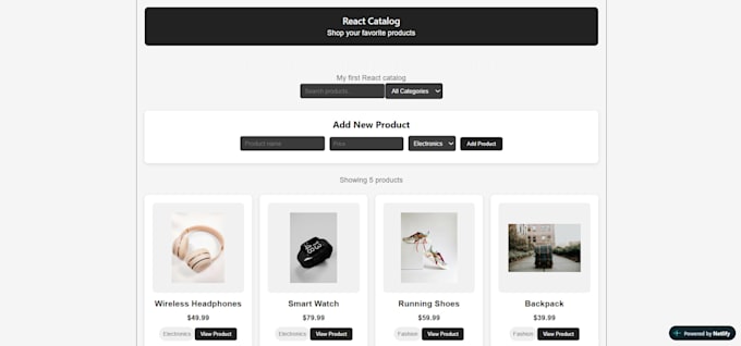build a javascript website with API integration