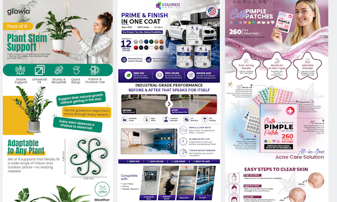 design amazon listing images and supplement aplus content