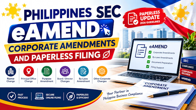 prepare philippines sec eamend corporate amendments and paperless filing