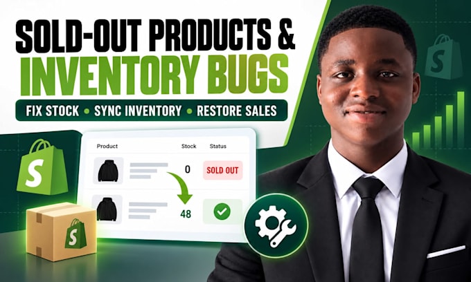 fix shopify product sold out issues, inventory errors and product listing proble