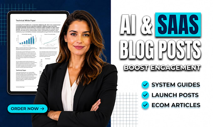 write SEO tech blog posts and articles for ai, saas, and software websites