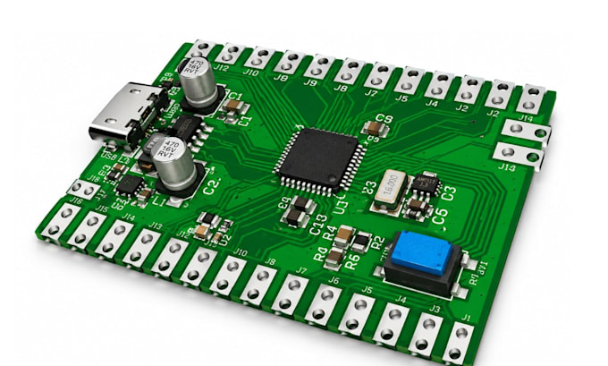 do pcb design on efficient led driver and motor driver power pcb in easyeda
