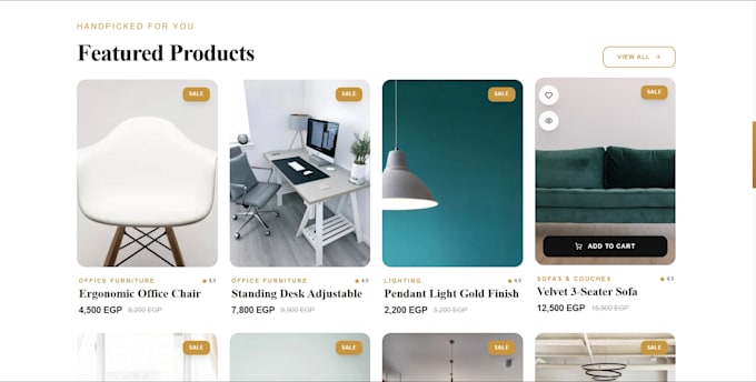 build a modern furniture ecommerce with admin dashboard