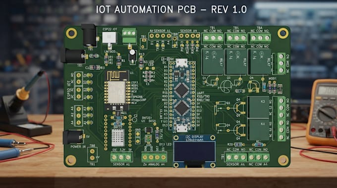 create custom arduino pcb design for automation and iot