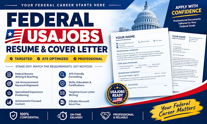 write a federal usajobs resume and cover letter
