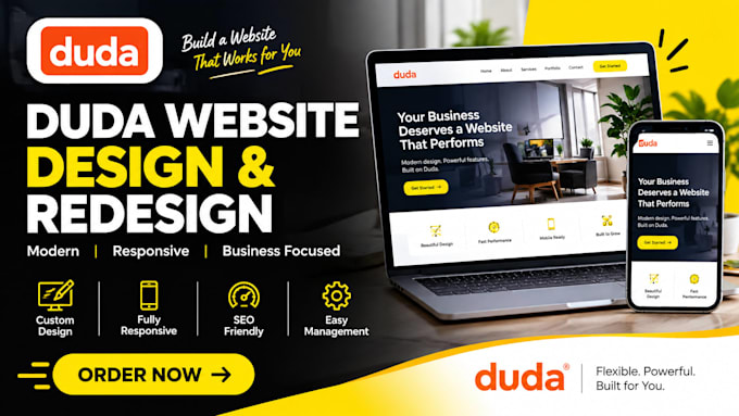 design, redesign modify websites using duda website builder