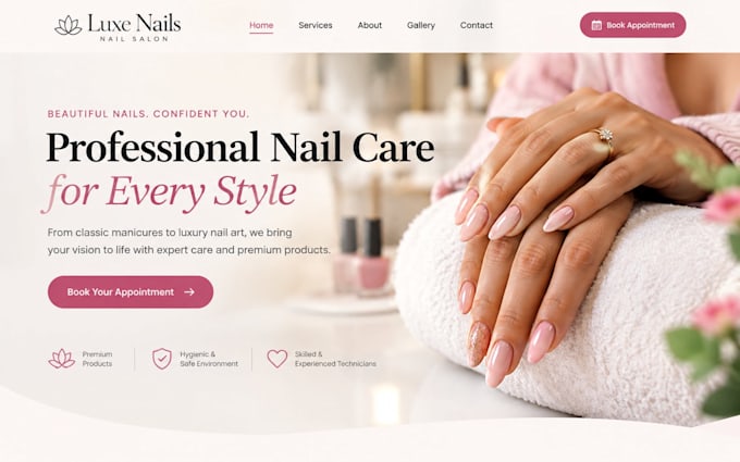 design redesign squarespace nail salon website nail tech website manicure site