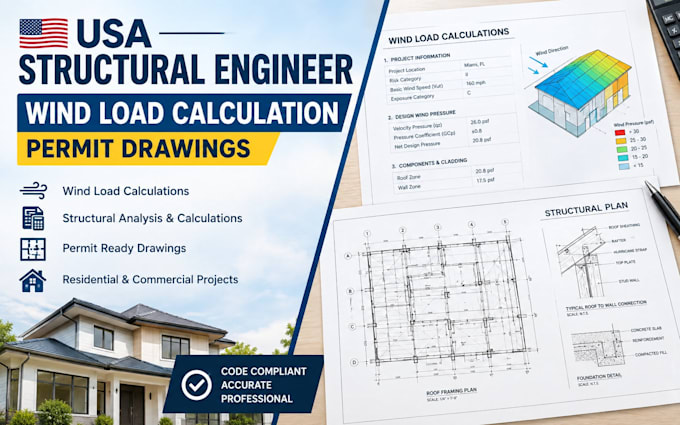 provide wind and seismic lateral load analysis for US permit